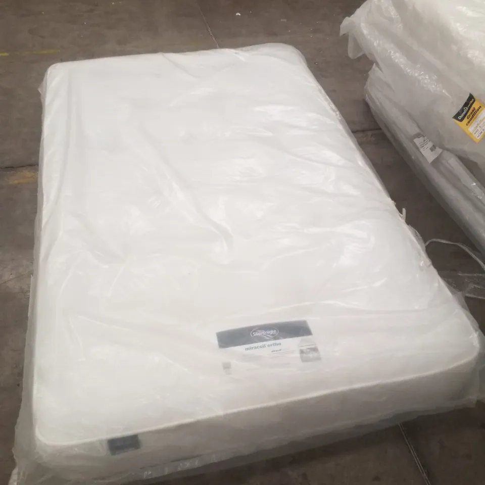 QUALITY BAGGED SILENTNIGHT 120CM SMALL DOUBLE FIRM MIRACOIL ORTHOPEDIC MATTRESS