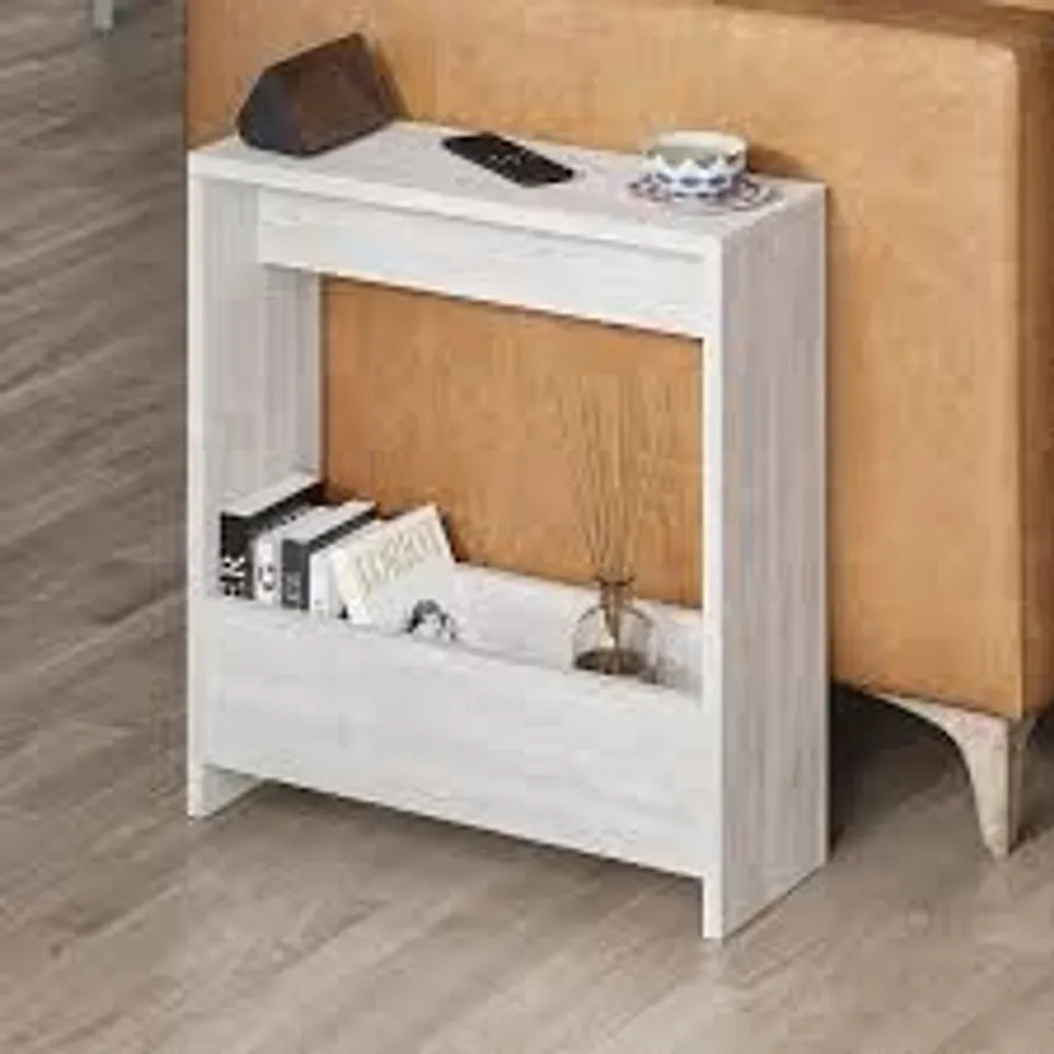 BOXED SIMPI MODERN SIDE TABLE - ANCIENT WHITE 