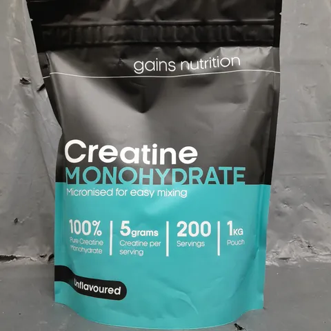 GAINS NUTRITION CREATINE MONOHYDRATE - UNFLAVOURED