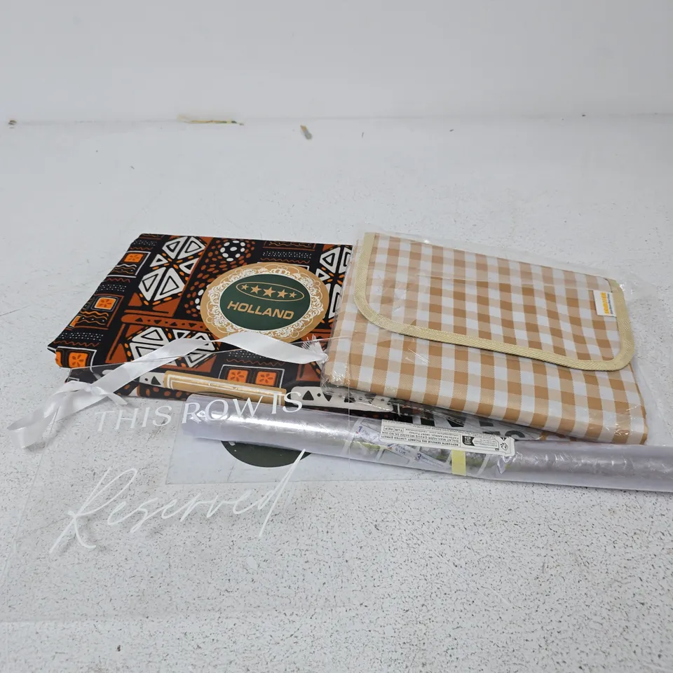 APPROXIMATELY 15 ASSORTED HOUSEHOLD PRODUCTS TO INCLUDE HOME DECOR, NAIL PADS, FABRIC ETC 