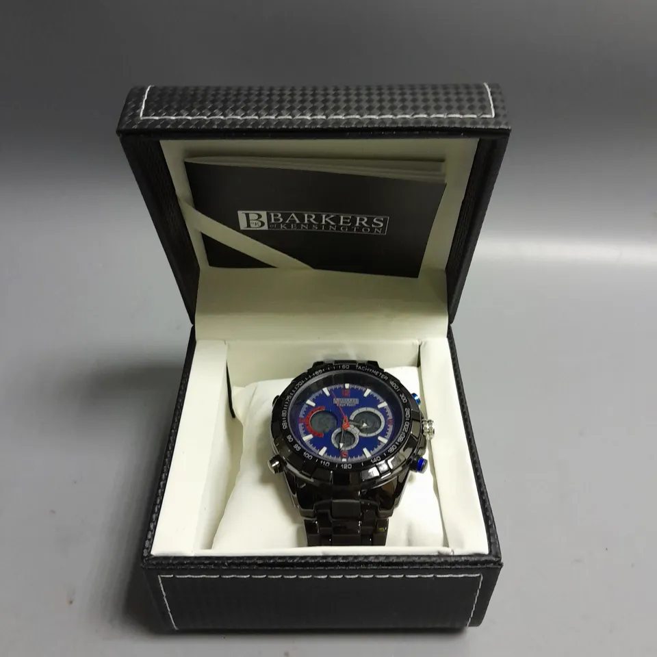 BARKERS OF KENSINGTON MEGA SPORT BLUE WRISTWATCH