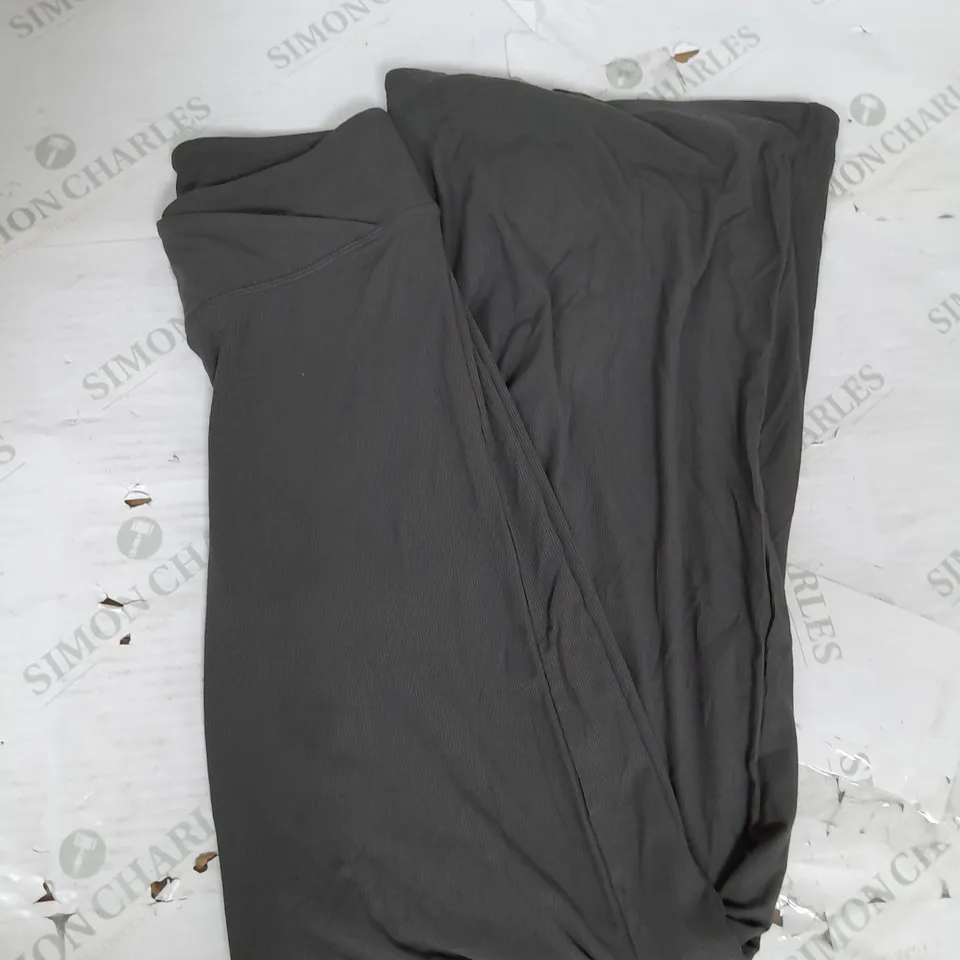 TALA 365 SCULPTING LOUNGE WRAP WAIST FLARED TROUSERS IN DARK OLIVE SIZE S