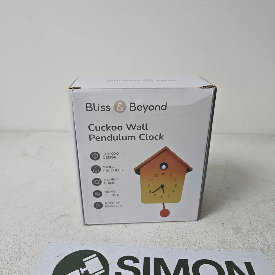 BLISS & BEYOND CUCKOO WALL PENDULUM CLOCK