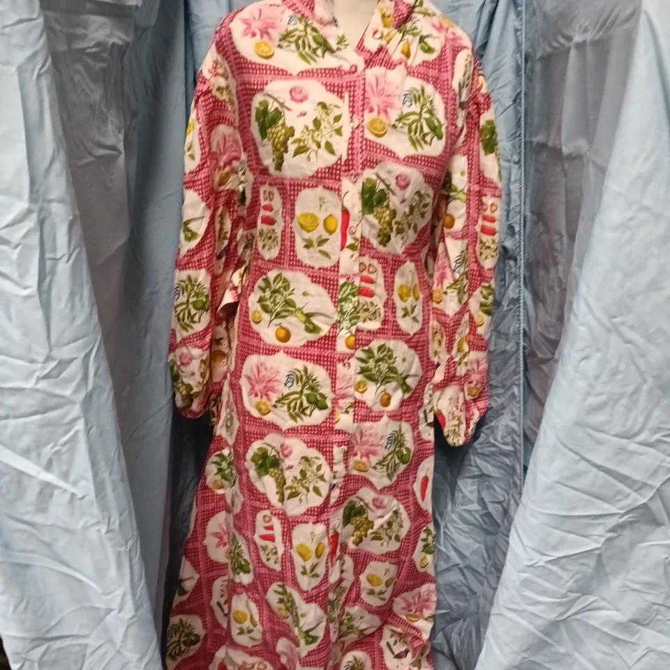 PALM NOOSA NODDY DRESS – PINK CITRUS TILE, UK 8