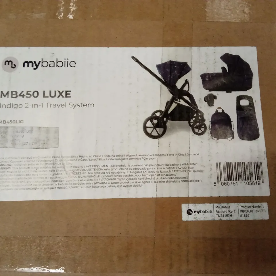 BOXED MYBABIIE MB450 LUXE INDIGO STROLLER (1 BOX)