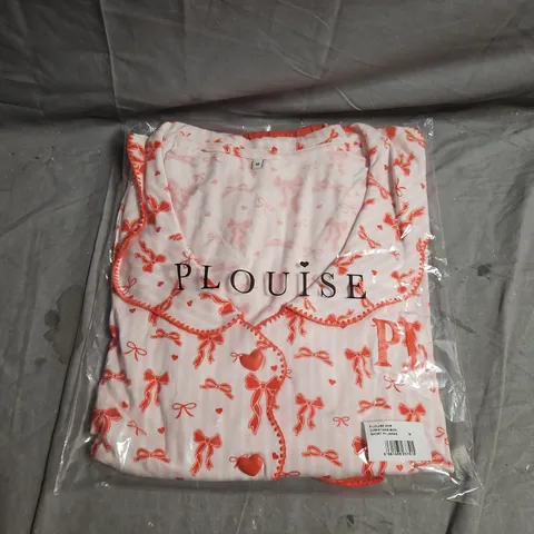 BOXED PLOUISE CHRISTMAS BOW SHORT PYJAMAS – UK M, PINK BOW PRINT