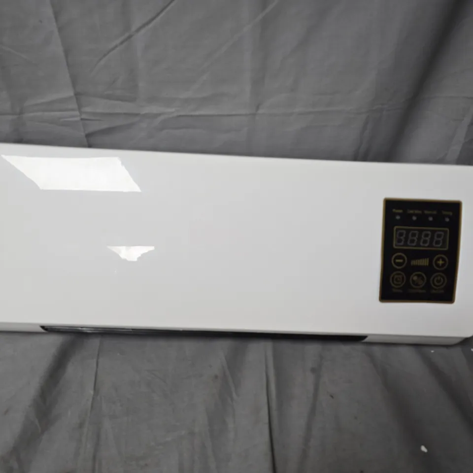 WHITE AIR CONDITIONER UNIT WITH DIGITAL CONTROL PANEL (WALL-MOUNTED)