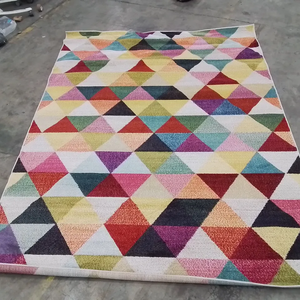 QUALITY DESIGNER CARNIVAL MULTICOLOURED 330X240CM AREA RUG