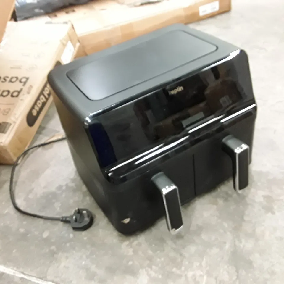 UNBOXED KEPLIN 9 LITRE AIR FRYER WITH DUAL COOKING ZONES BLACK COLOUR