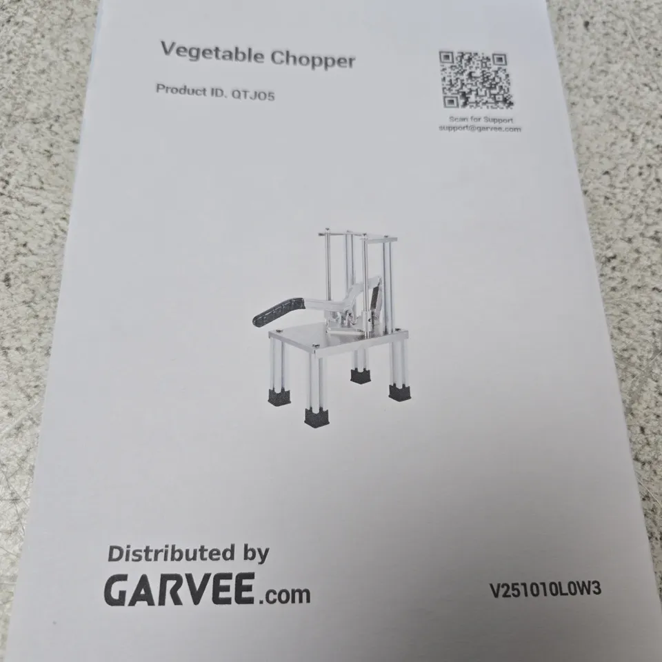 GARVEE VEGETABLE CHOPPER – QTJ05, BOXED WITH MANUAL