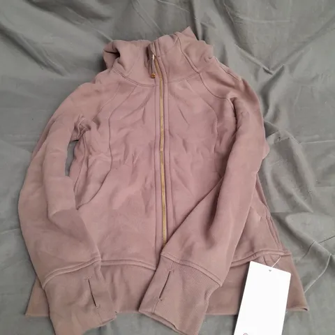 LULULEMON SCUBA HOODIE FULL-ZIP IN ROSY BROWN SIZE 6