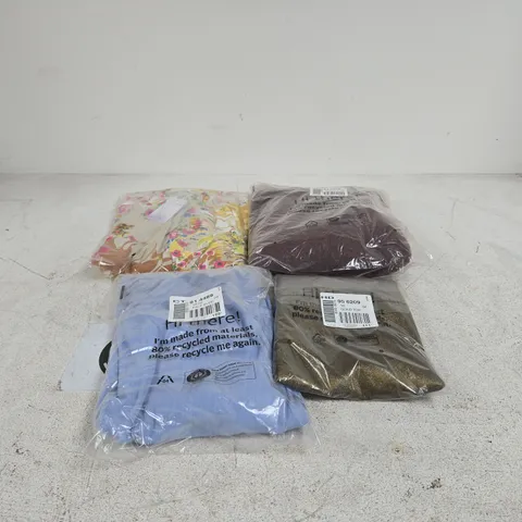 BOX OF APPROXIMATELY 20 ASSORTED CLOTHING ITEMS OF VARIOUS STYLES AND SIZES TO INCLUDE LASCANA, GOLD TOP, BROWN JUMPER ETC