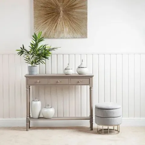 BOXED 3 DRAWER CONSOLE TABLE FOR HALLWAY AND LIVING ROOM