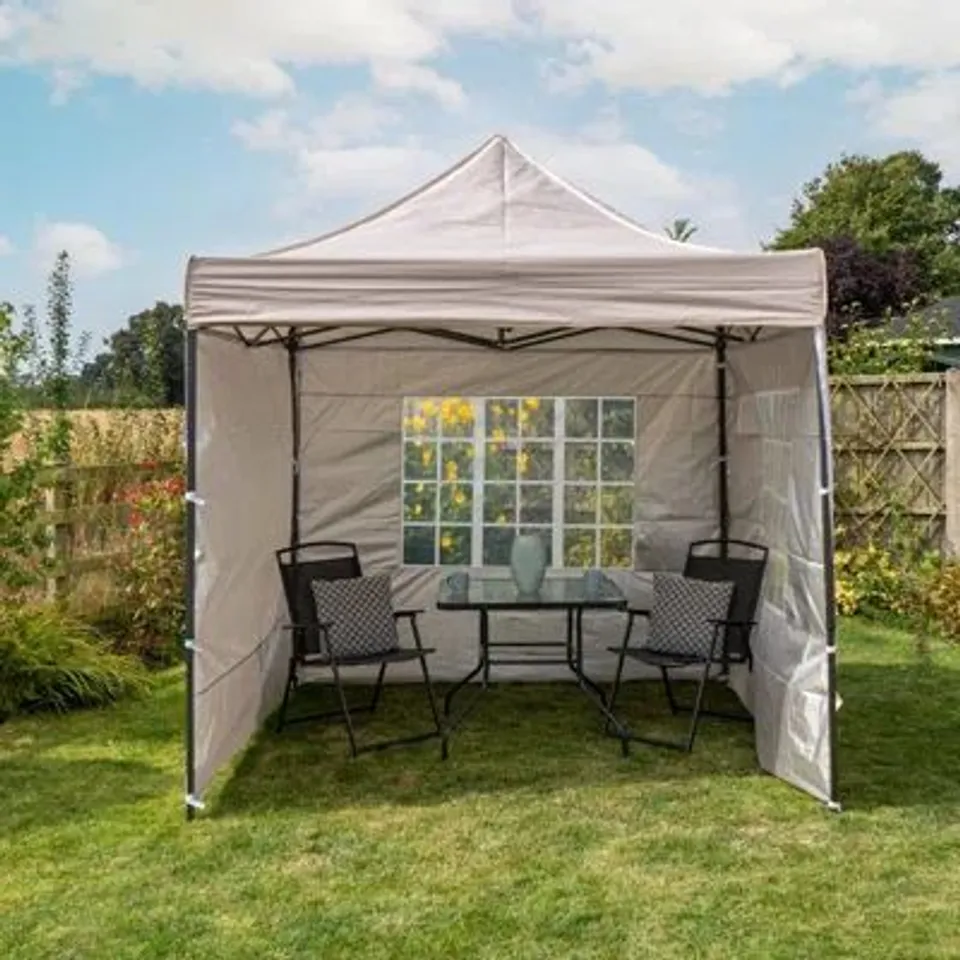 BOXED 2.5×2.5M WATERPROOF GAZEBO WITH SIDE PANELS