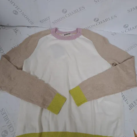 BODEN MEG SADDLE SLEEVE JUMPER SIZE S