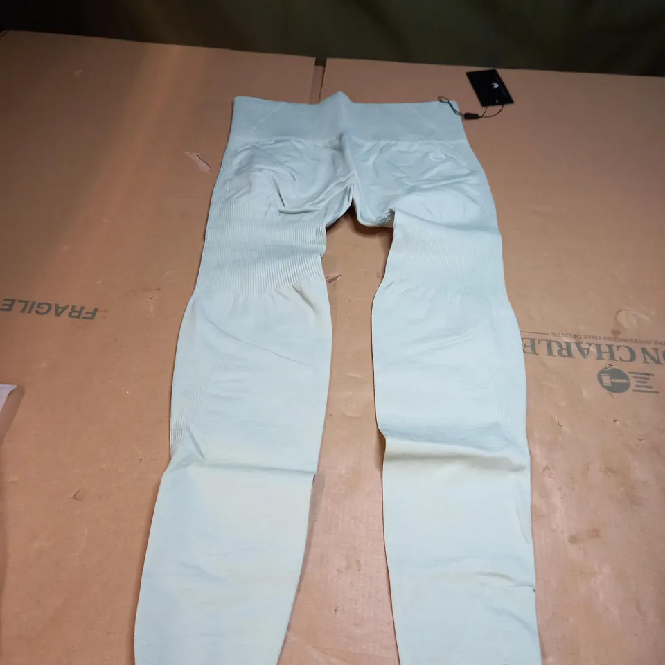 LIGHT GREEN LAZULI LABEL GYM LEGGINGS SIZE S