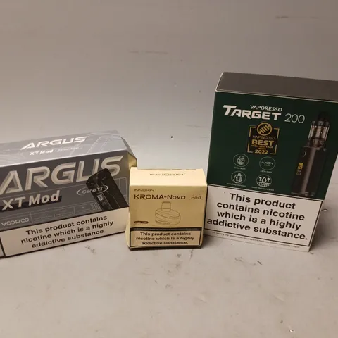 APPROXIMATELY 20 VAPES & E-CIGARETTES TO INCLUDE VAPOPRESSO TARGET 200, INNOKIN KROMA-NOVA POD, ARGUS XT MOD, ETC