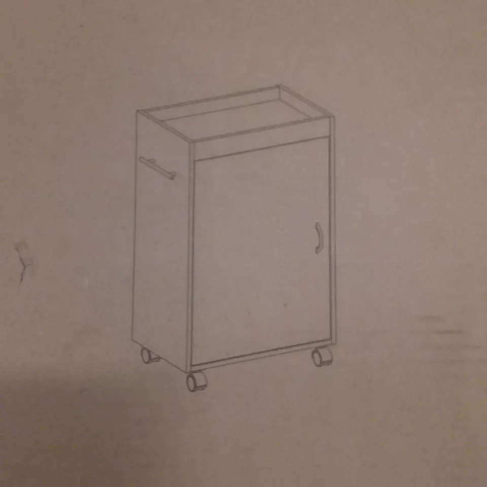 BOXED WHITE 1 DOOR CUPBOARD
