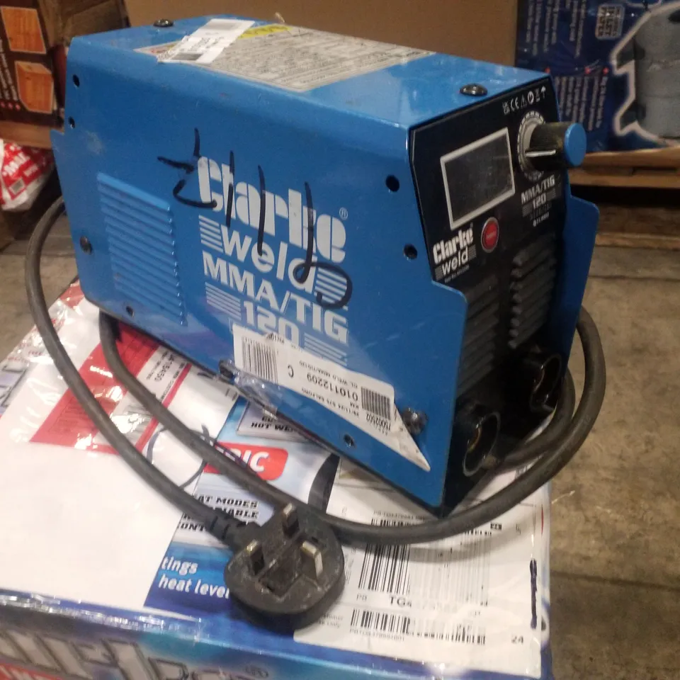 CLARKE MMA/TIG120 120 AMP INVERTER MMA/TIG WELDER