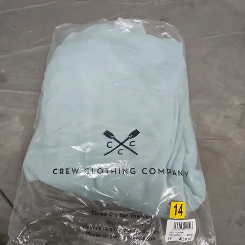 CREW CLOTHING COMPANY HALF ZIP SWEATSHIRT – GREEN – UK SIZE 14