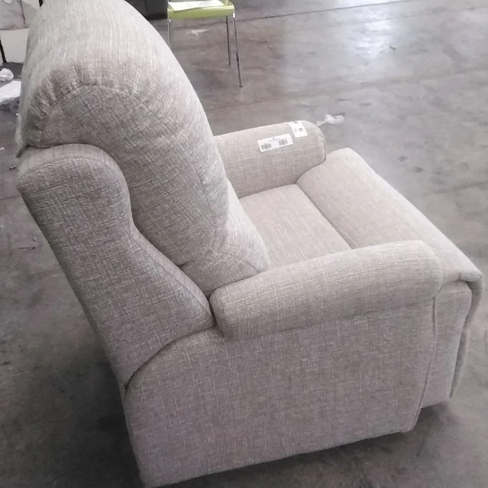 QUALITY G-PLAN BRITISH MADE HARDWOOD FRAMED NEWMARKETLOOM CLAY FABRIC ARMCHAIR