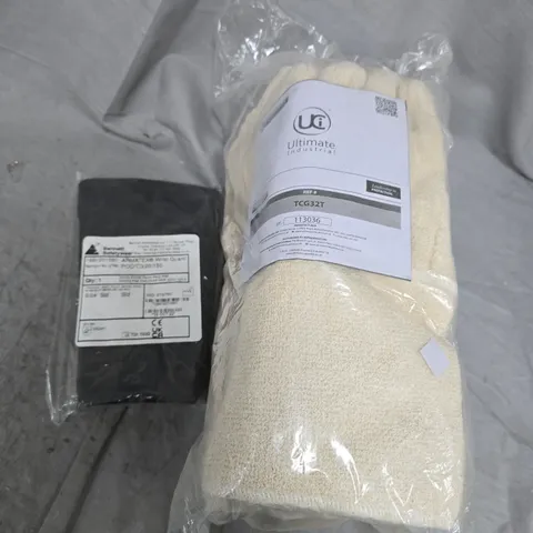 APPROXIMATELY 15 ASSORTED SAFETY CLOTHING ITEMS TO INCLUDE ARMATEX WRIST GUARDS & HEAT RESISTANT TERRYCLOTH GAUNTLETS