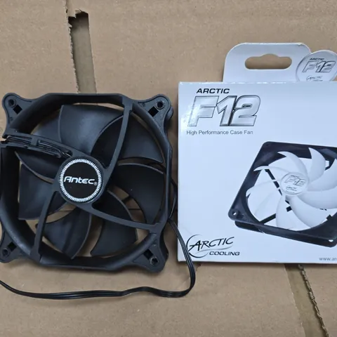 BOX OF APPROXIMATELY 20 ASSORTED HOUSEHOLD ITEMS TO INCLUDE CASE FANS, ETC - COLLECTION ONLY