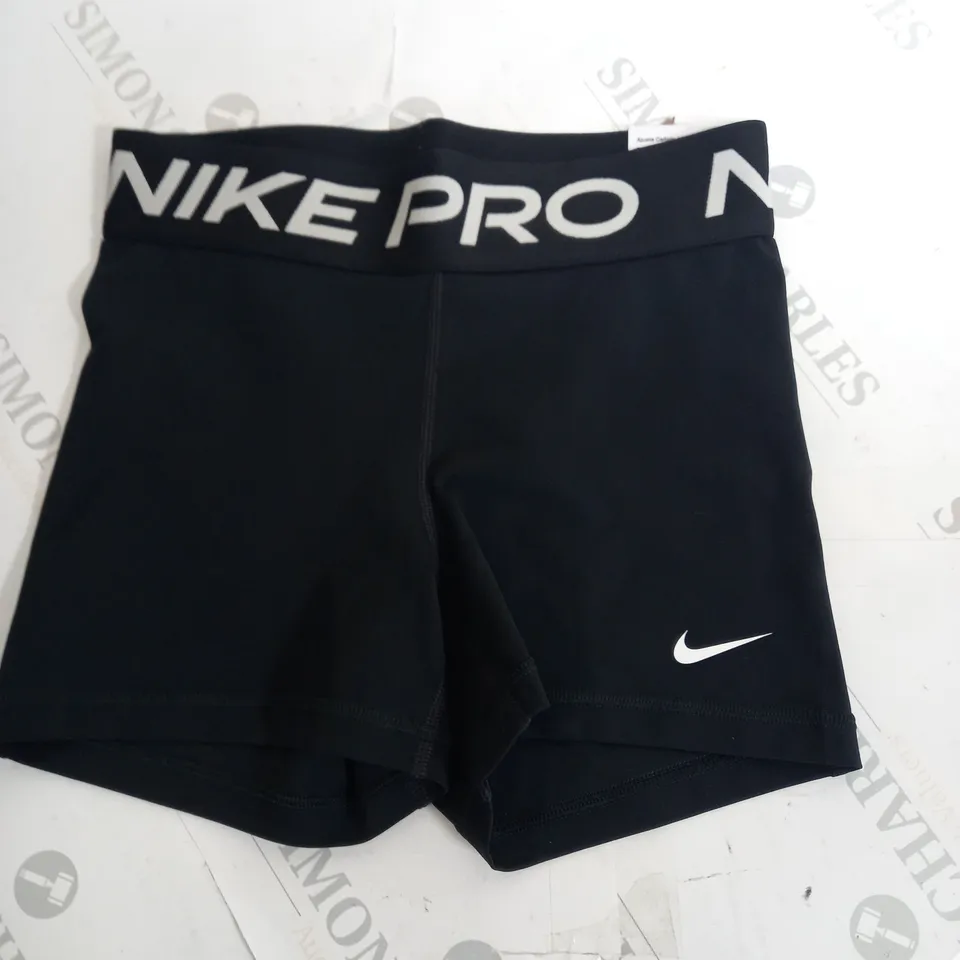 NIKE PRO BLACK SHORTS-SIZE 8(XS)