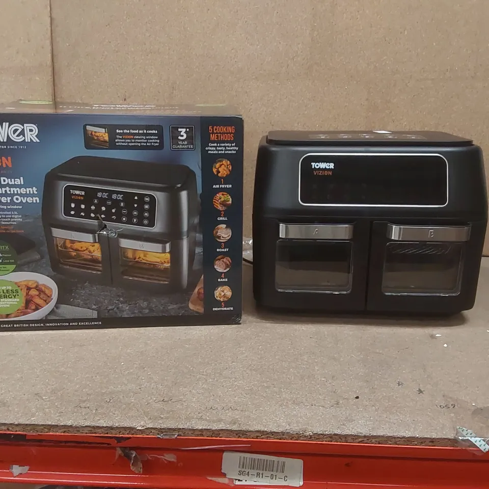 BOXED TOWER VIZION 11L DUAL COMPARTMENT AIR FRYER 