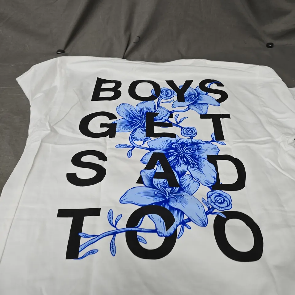 BOYS GET SAD TOO LOGO TEE SIZE L