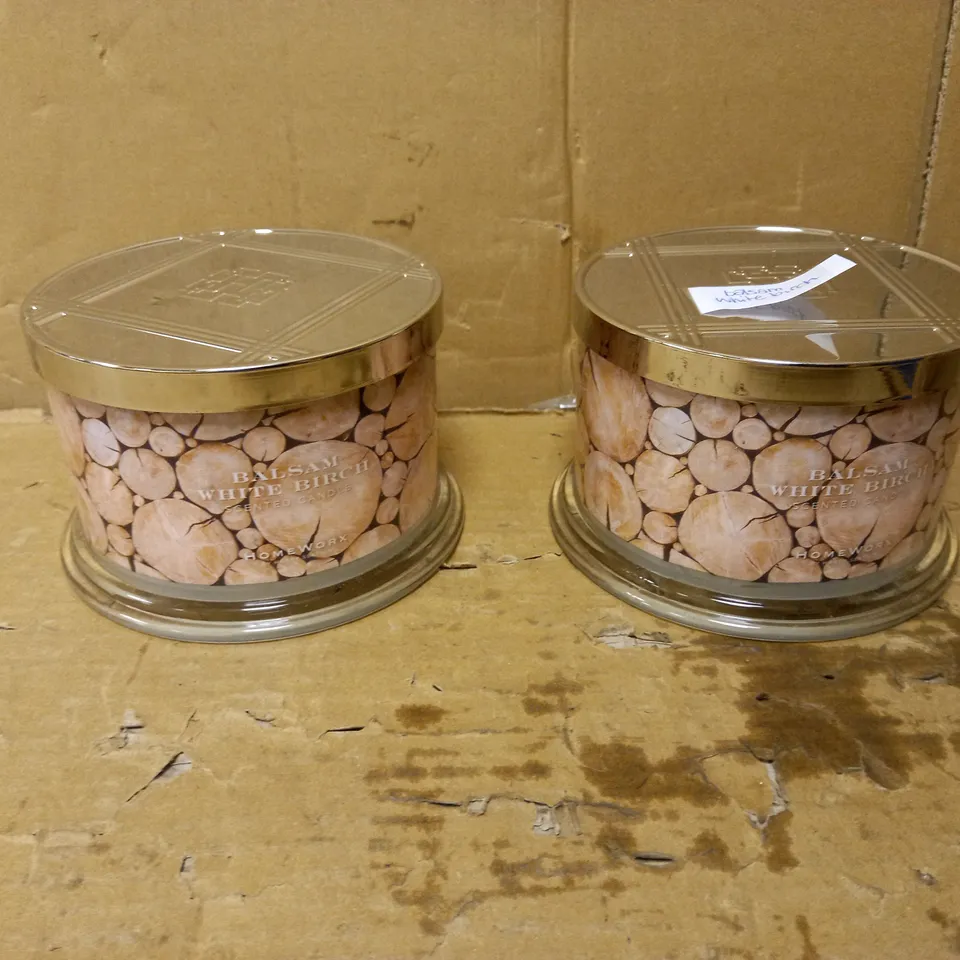 HOMEWORX BY HARRY SLATKIN BALSAM WHITE BIRCH WICK CANDLE