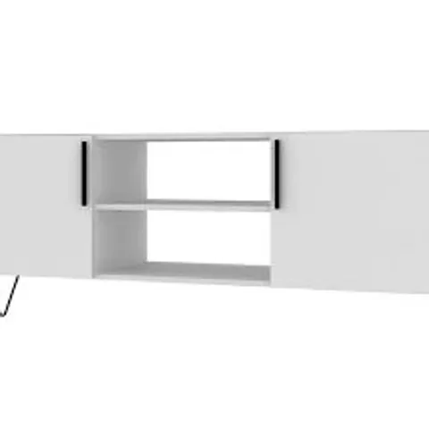 BRAND NEW BOXED MINT ESSENTIALS MEMPHIS WHITE TV UNIT 170CM