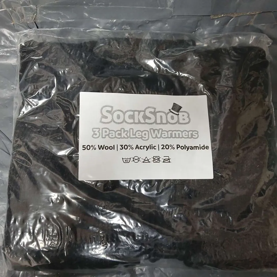 APPROXIMATELY 60 PAIRS OF SOCK SNOB LEG WARMERS IN BLACK