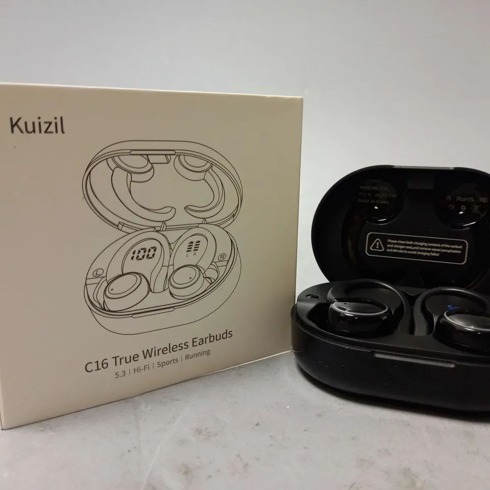 BOXED KUIZIL C16 TRUE WIRELESS EARBUDS IN BLACK