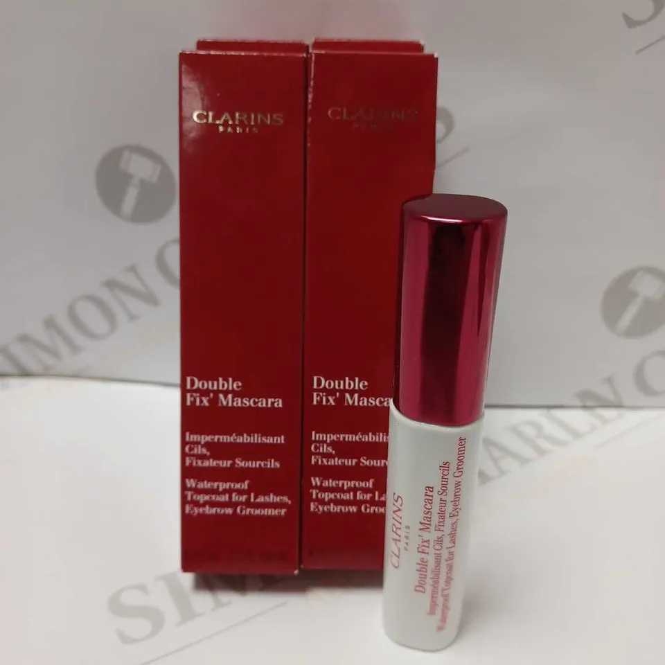 LOT OF 4 CLARINS DOUBLE FIX MASCARA WATERPROOF TOPCOAT