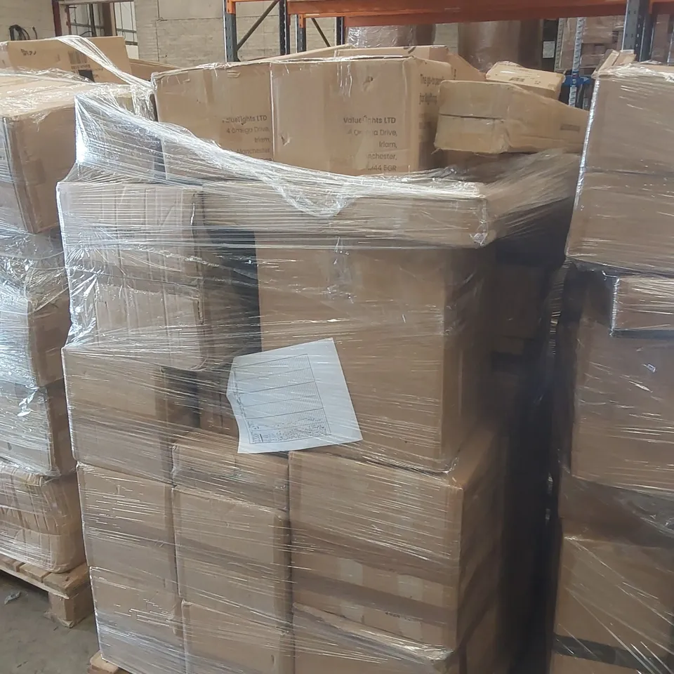 PALLET CONTAINING A VERY LARGE QUANTITY OF ASSORTED LIGHTING PRODUCTS