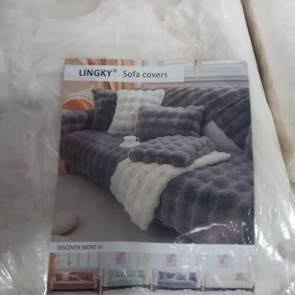 LOT OF 6 LINGSKY CREAM SOFA COVERS - 30X50CM