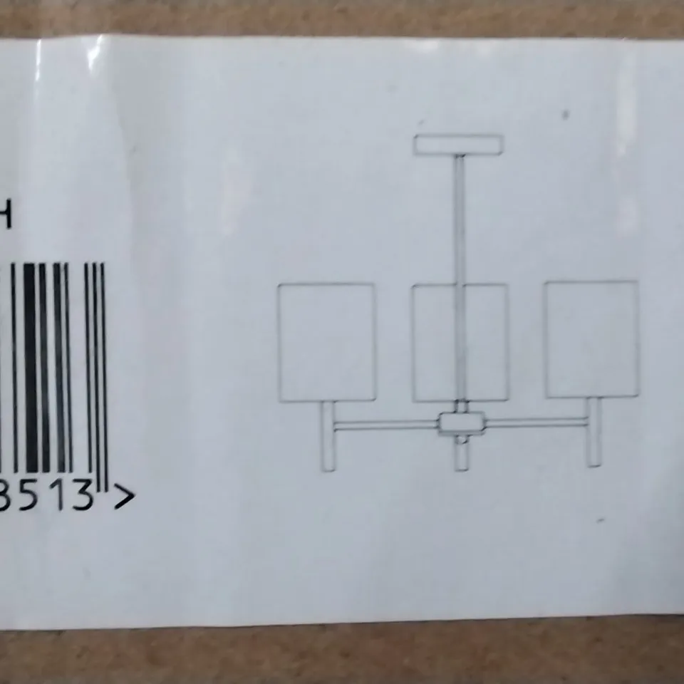 BOXED COVEN 3-LIGHT 39CM SEMI FLUSH MOUNT 