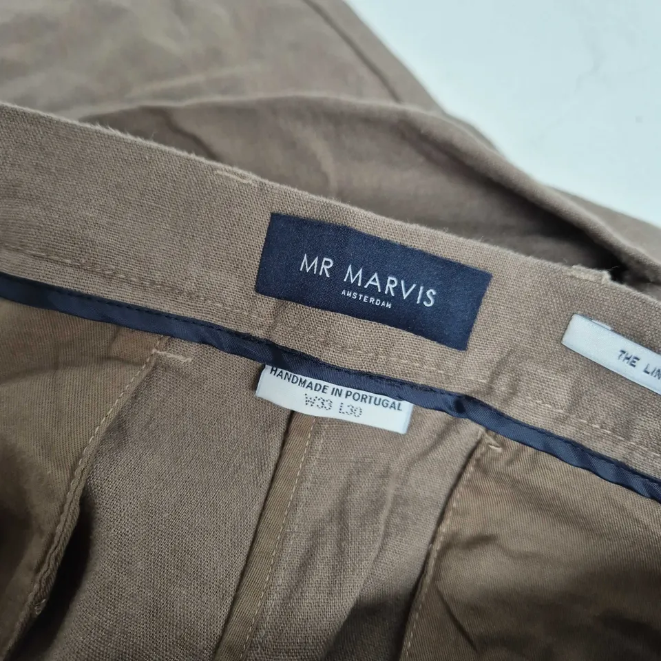 BAGGED MR MAVIS THE LINEN LONCS TROUSERS IN JEFES - W33/L30