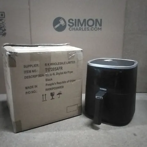 BOXED VORTX 4L DIGITAL AIR FRYER BLACK 