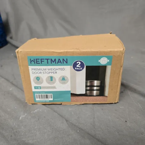 BOXED WEFTMAN PREMIUM WEIGHTED DOOR STOPPER TWIN PACK 