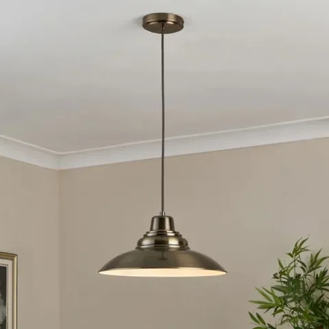 BOXED WHITSTABLE PENDANT LIGHT - ANTIQUE BRASS