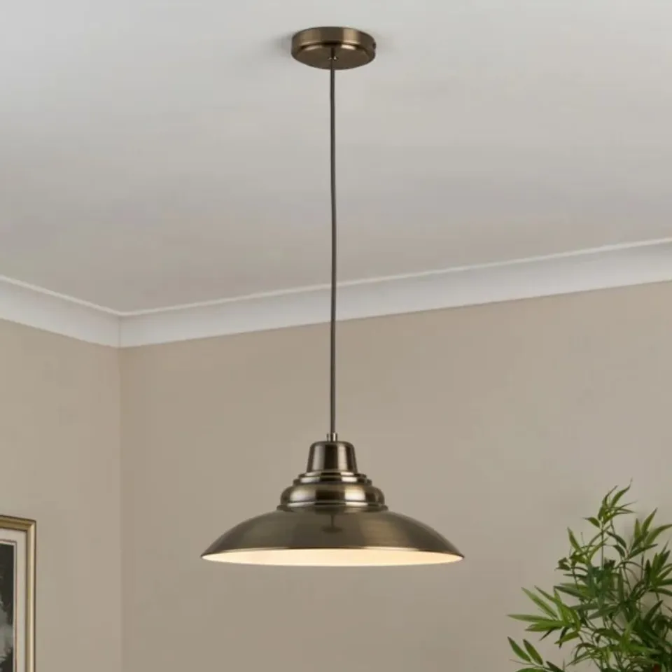 BOXED WHITSTABLE PENDANT LIGHT - ANTIQUE BRASS
