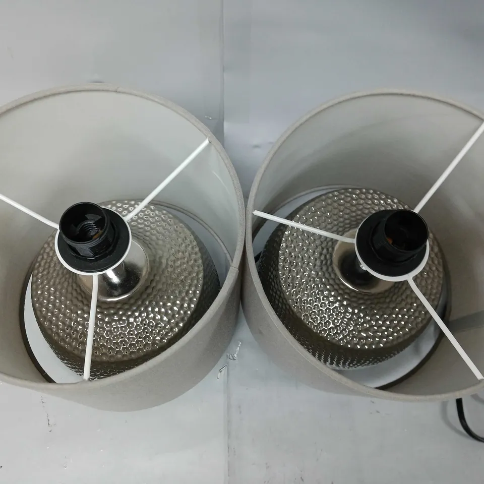 SET OF 2 HAMMER METAL TOUCH TABLE LAMPS  RRP £55