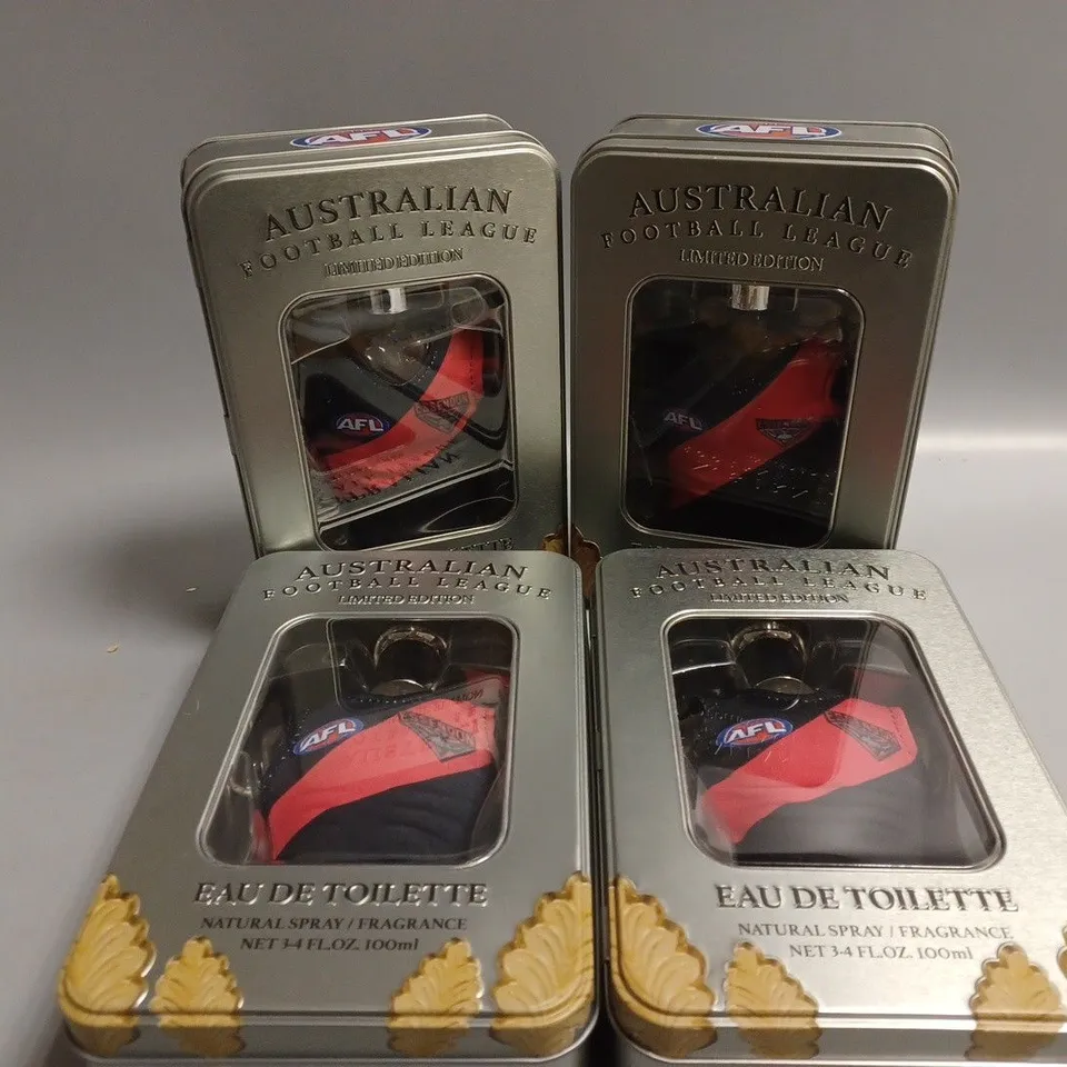 APPROXIMATELY 4 AUSTRALIAN FOOTBALL LEAGUE LIMITED EDITION EAU DE TOILETTE (100ml) (ESSENDON)