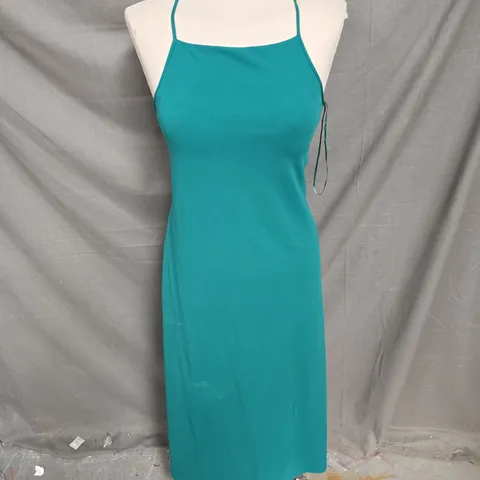 UNIQLO CREPE JERSEY CAMISOLE DRESS IN GREEN SIZE XS