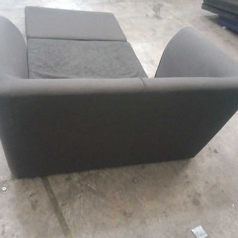 DESIGNER GREY FABRIC PULL OUT TUB SOFABED