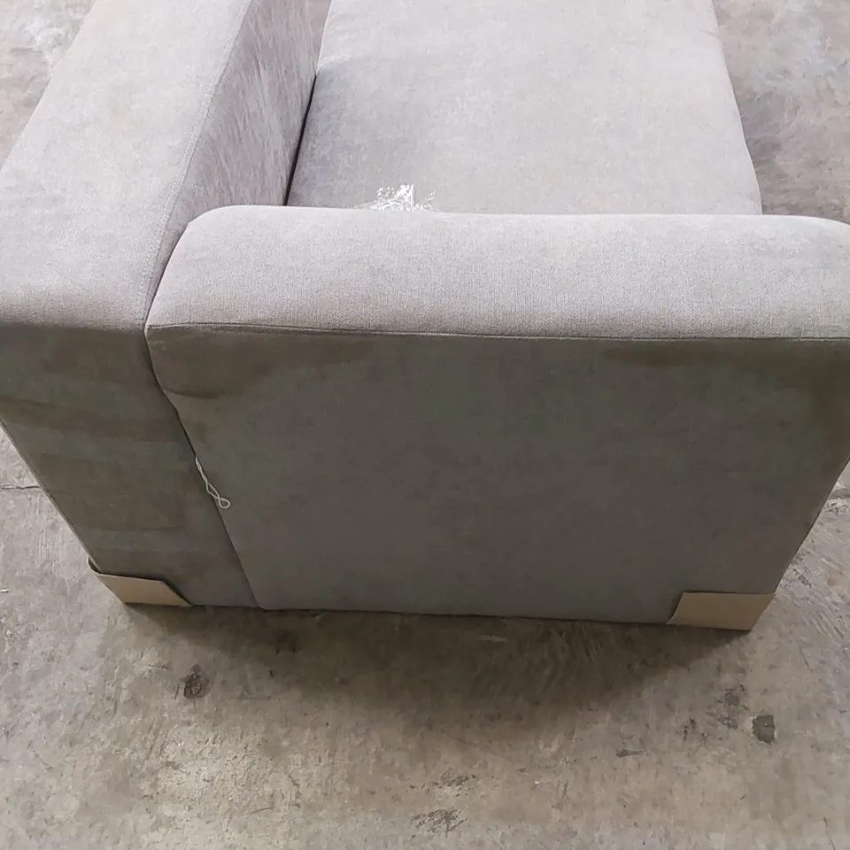 DESIGNER FABRIC UPHOLSTERED CHAISE SOFA PIECE 