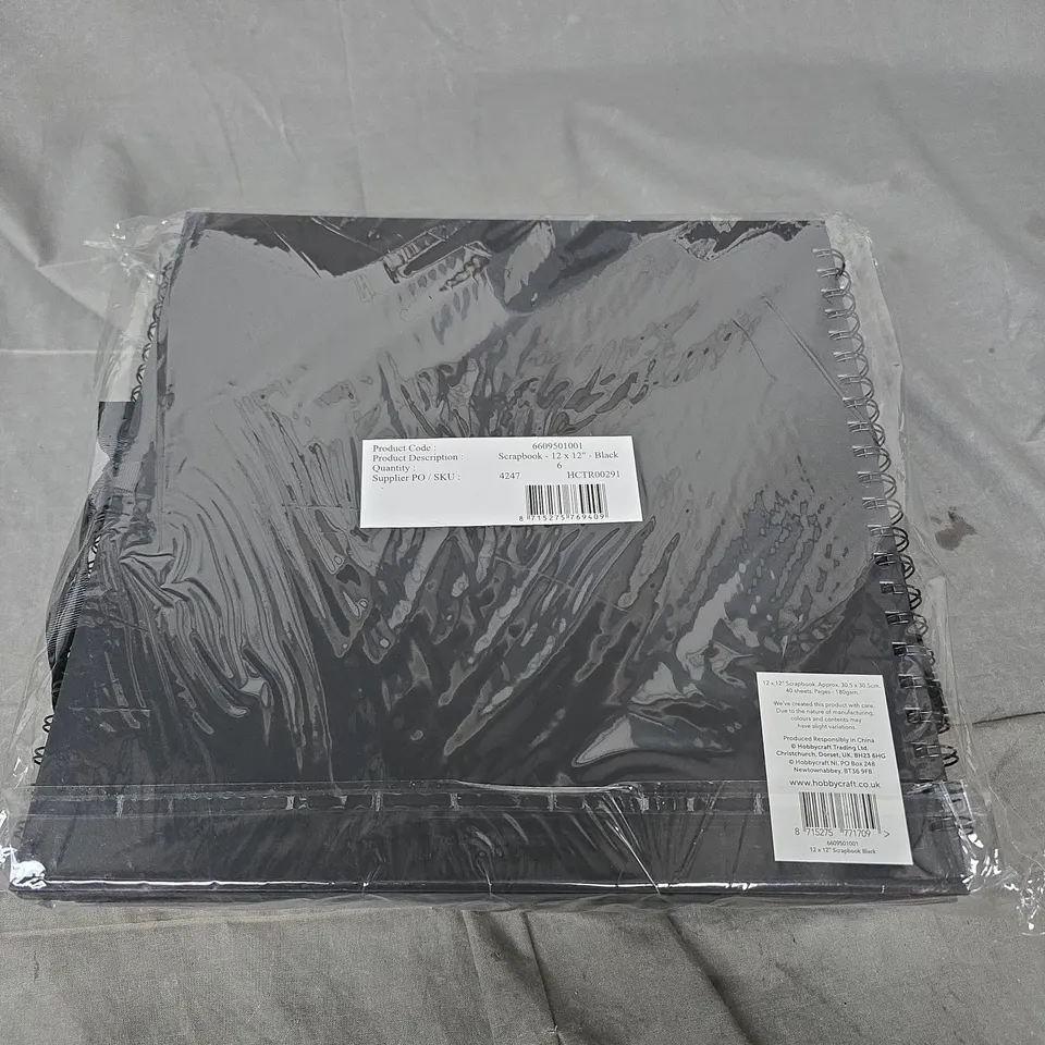 PACK OF 6 12 X 12 SCRAP BOOKS 