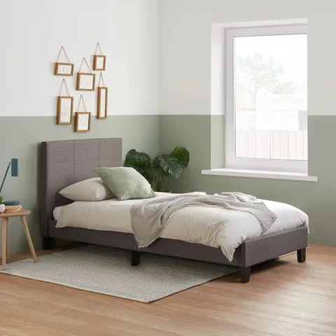 BOXED BECKEY UPHOLSTERED BED FRAME - 90CM SINGLE
